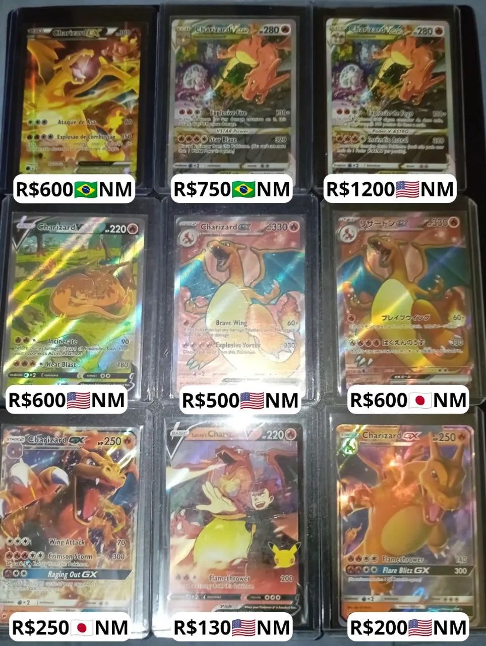 Cartas do Charizard Raras