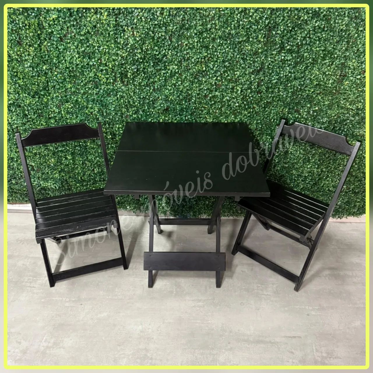 Mesa 70x70 dobrável com cadeiras  - Foto 3