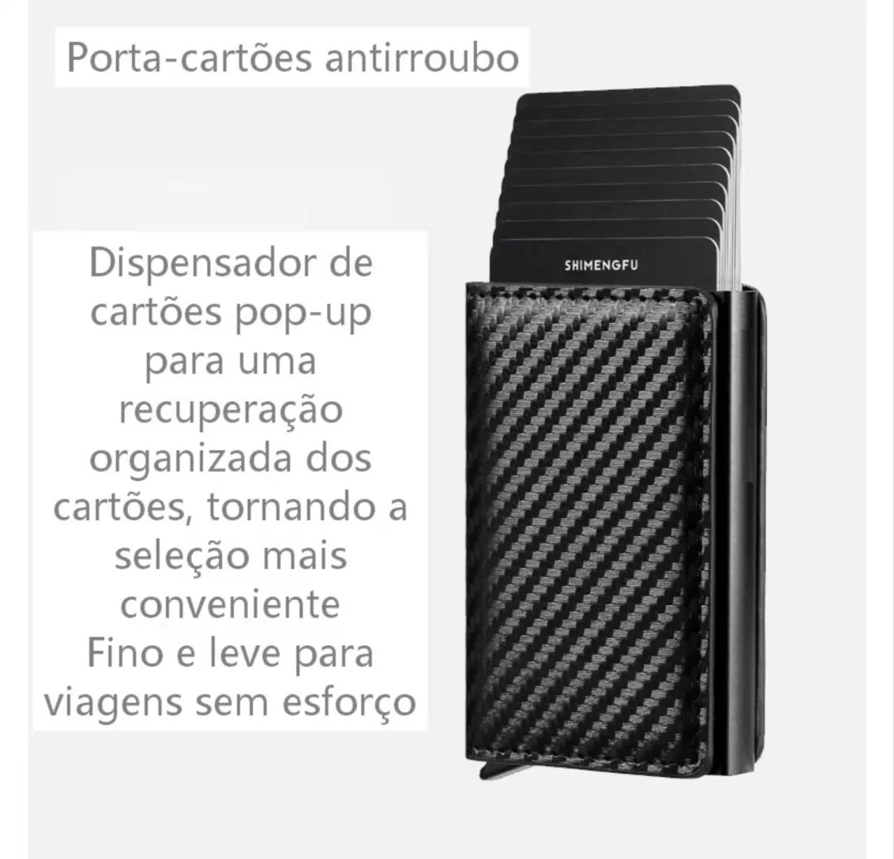 Carteira Anti Furto Preta 
