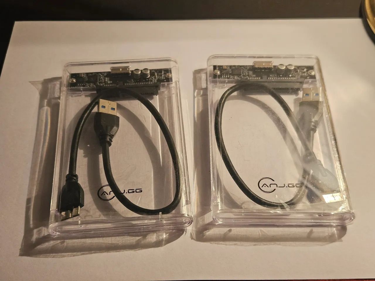 Kit 2 Cases Gavetas Transparentes para HD / SSD 2.5 Polegadas SATA USB 3.0