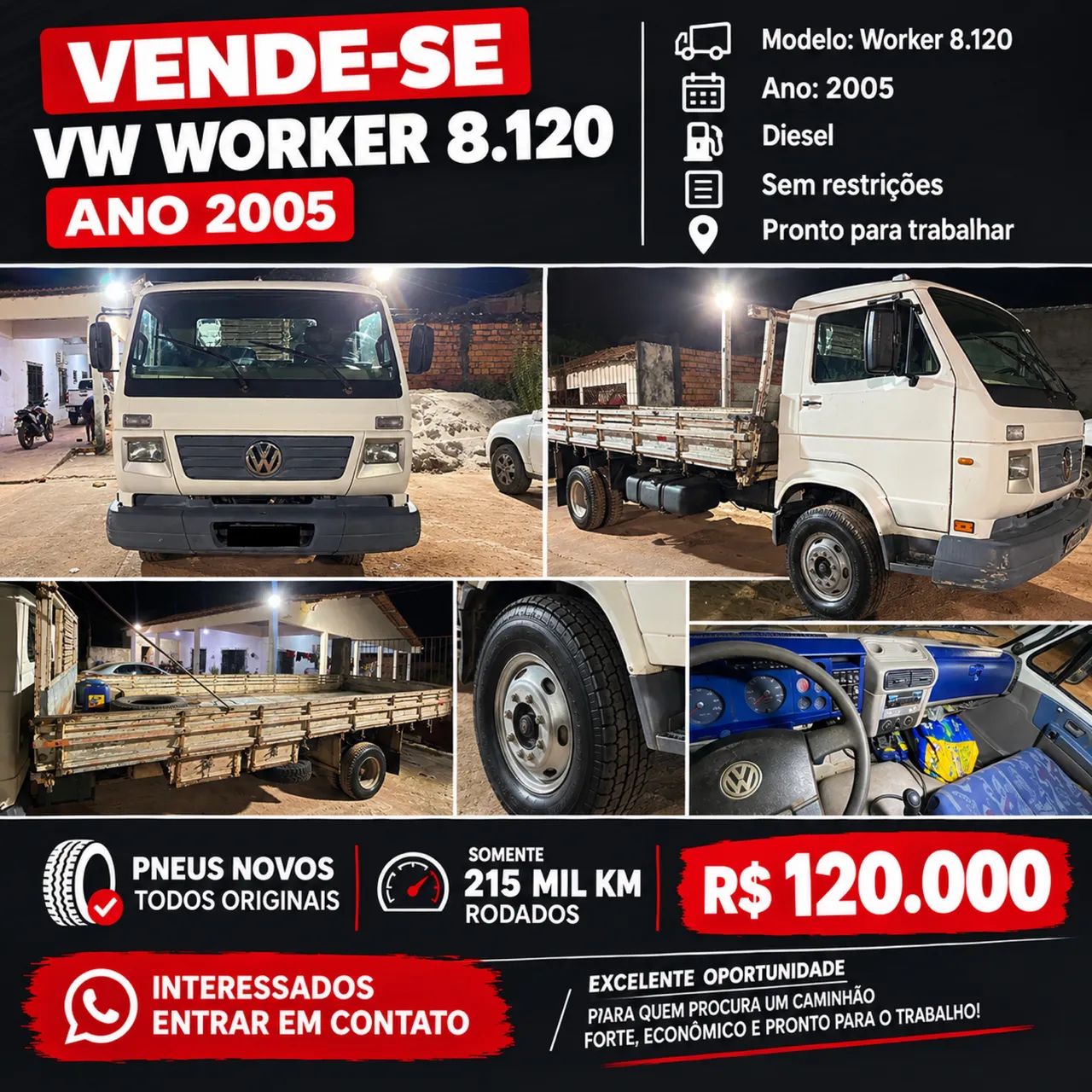 Caminhão Vw worker 8.120 