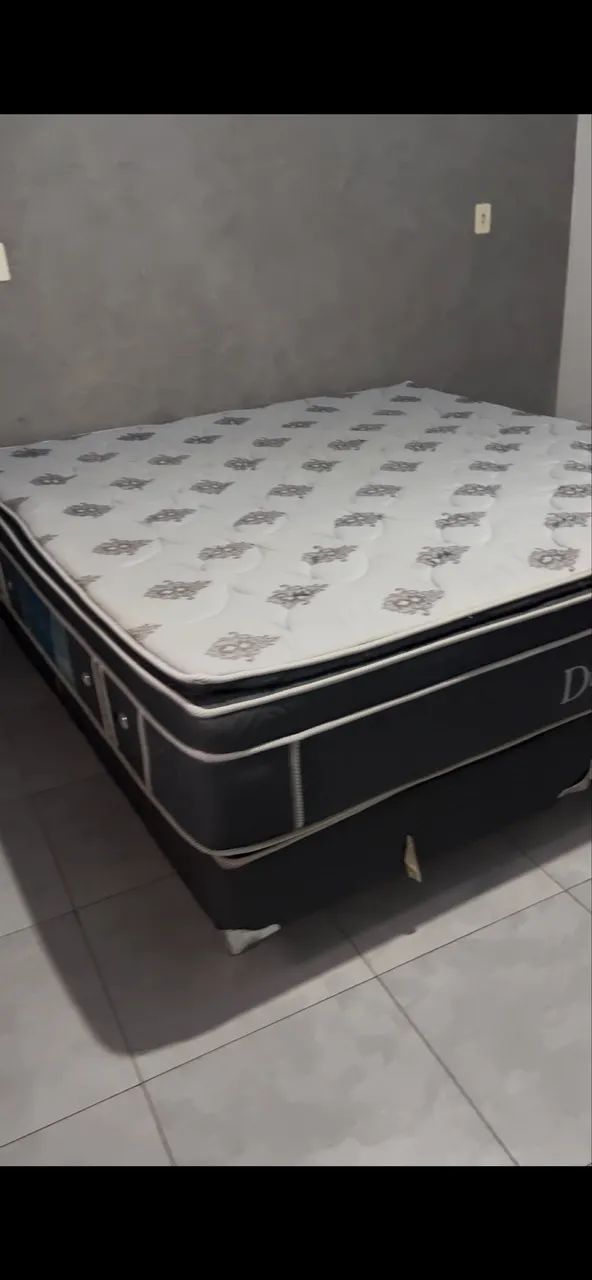 Cama box + colchão King Diamond ultraflex 