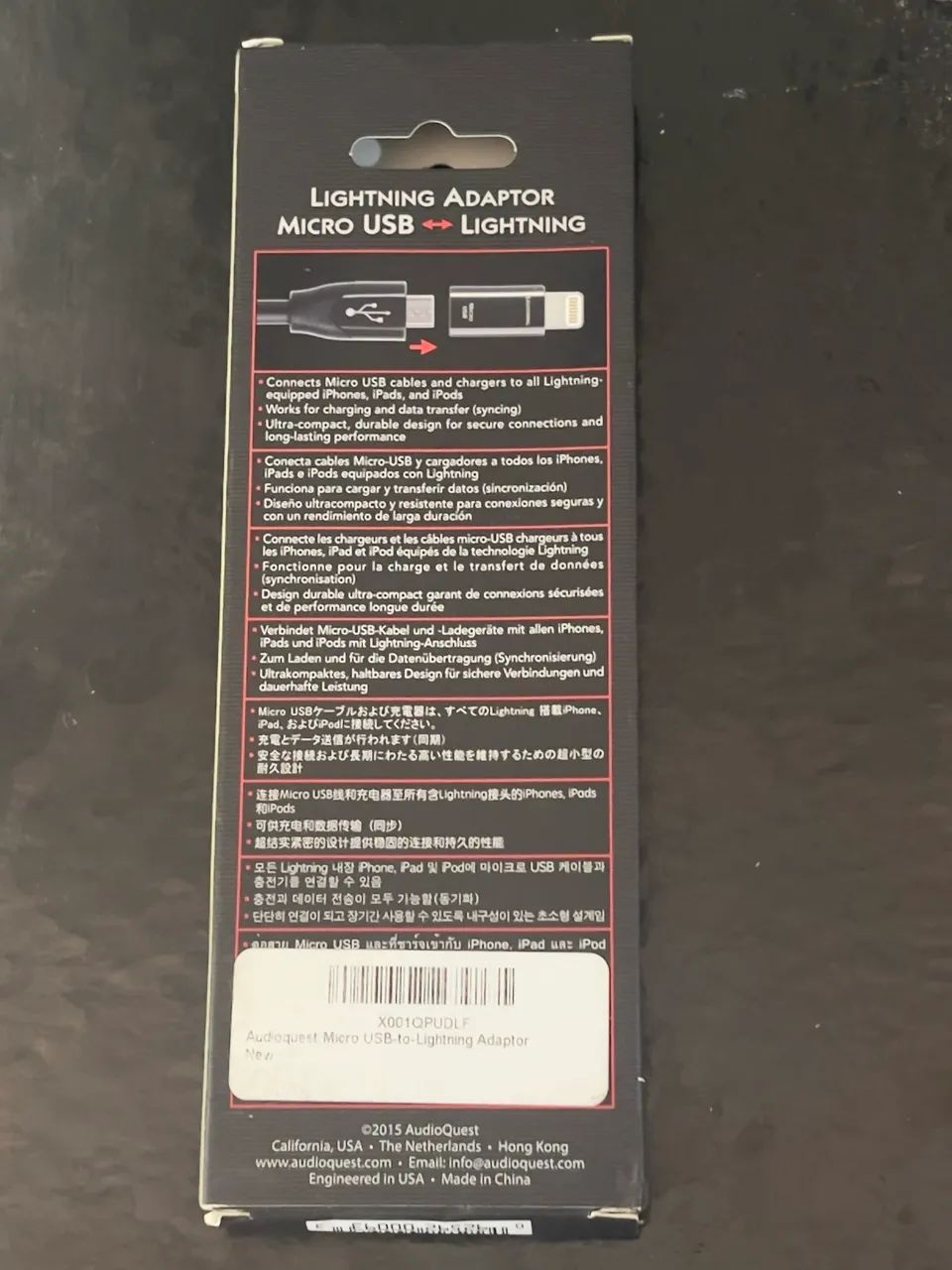 Adaptador AudioQuest Micro USB x Lightning Certificado Apple Novo - Foto 2