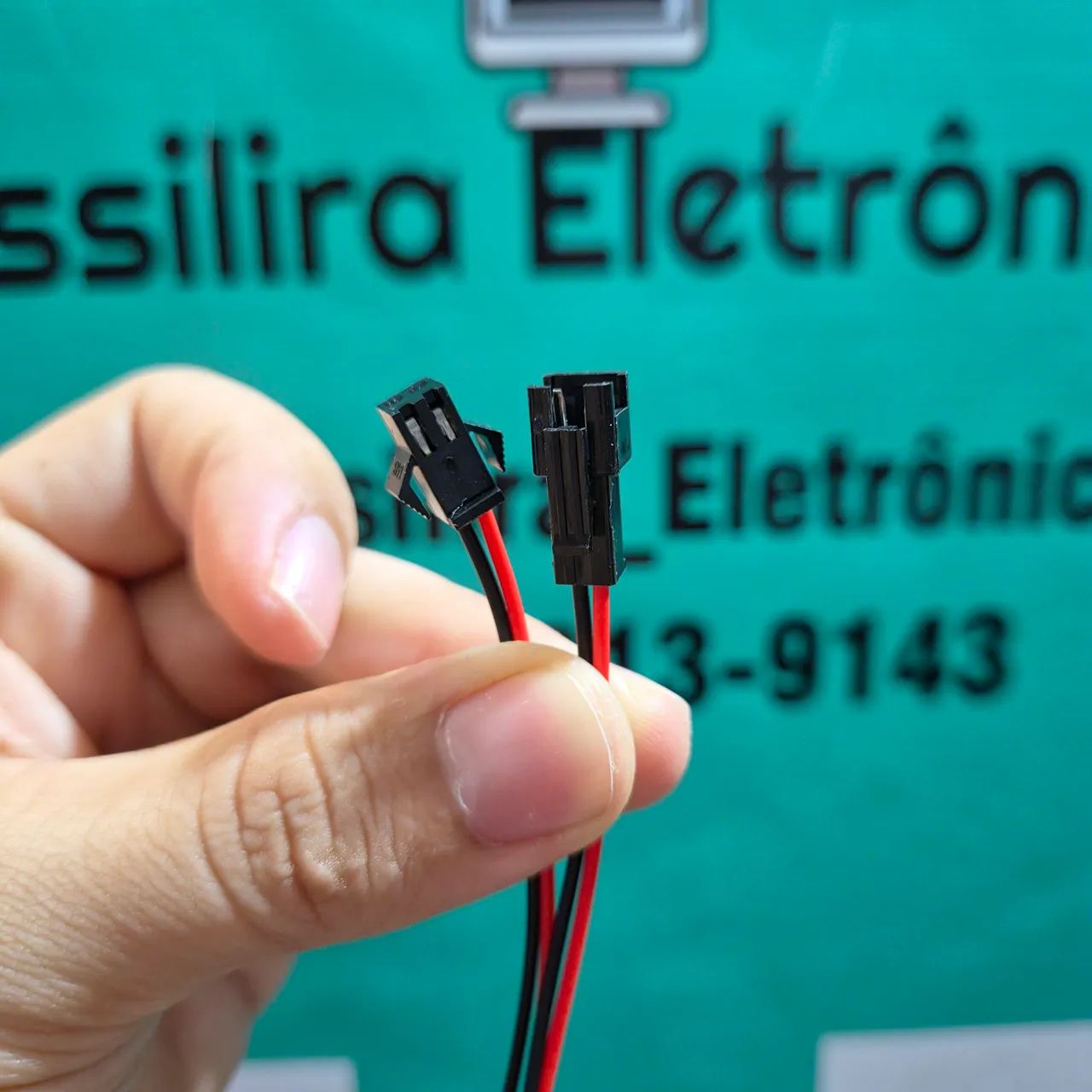 Par de conector 2 pinos macho e fêmea - Foto 2
