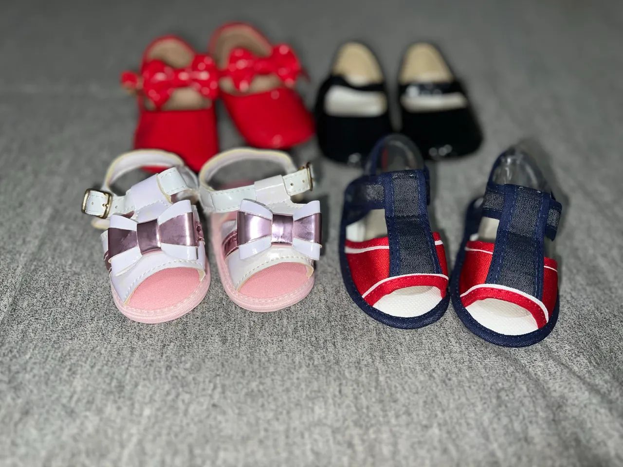 Lote 4 sapatinhos para bebê  0 a 12 meses  - Foto 5