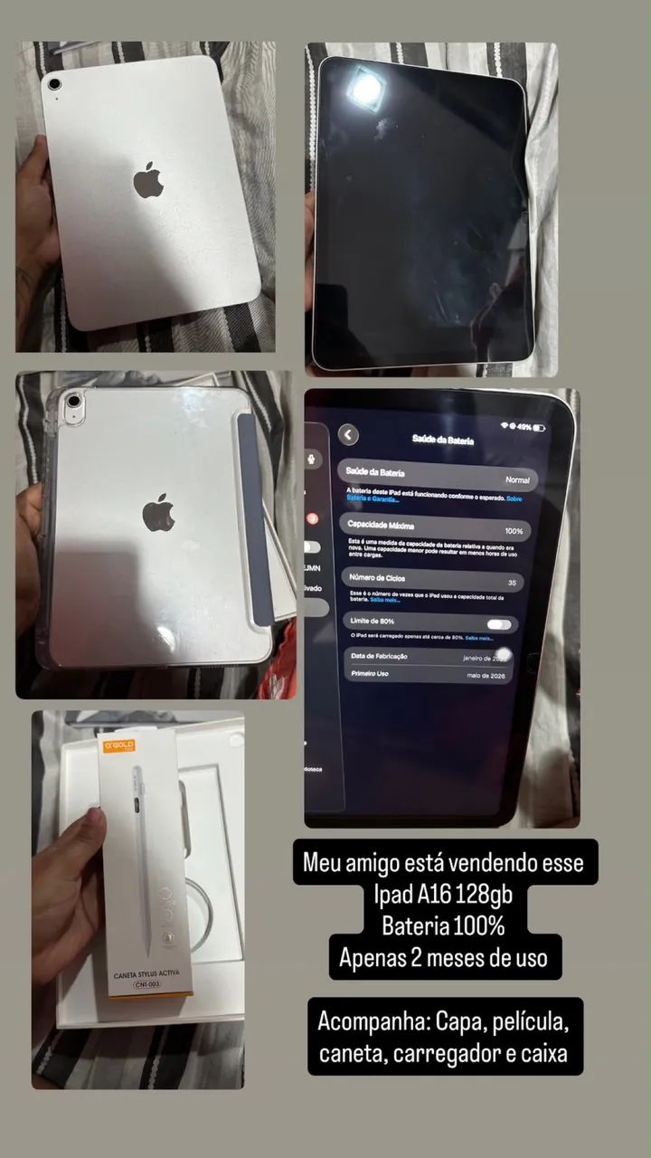 iPad a16 geração 11 128 Gb  - Foto 4