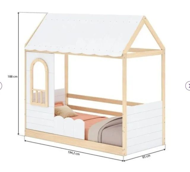 Cama casinha montessoriana com led - Nova, na caixa - Foto 3
