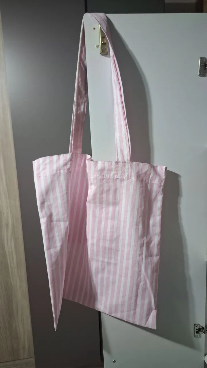 Ecobag listrada com bolso interno