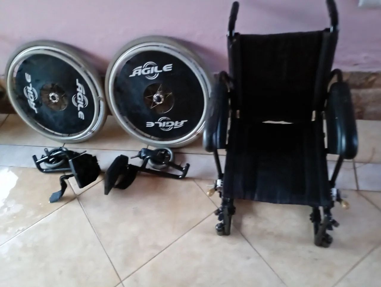 Cadeira de rodas alumínio 
