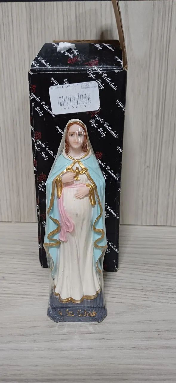 Images Nossa Senhora Gravida 17 cm, nova na caixa. - Foto 4