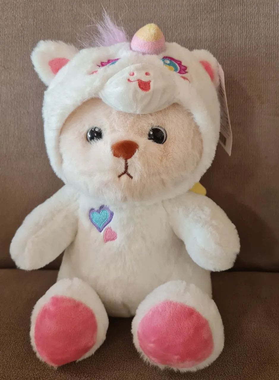 Pelucia Ted Unicórnio nova, 28 cm