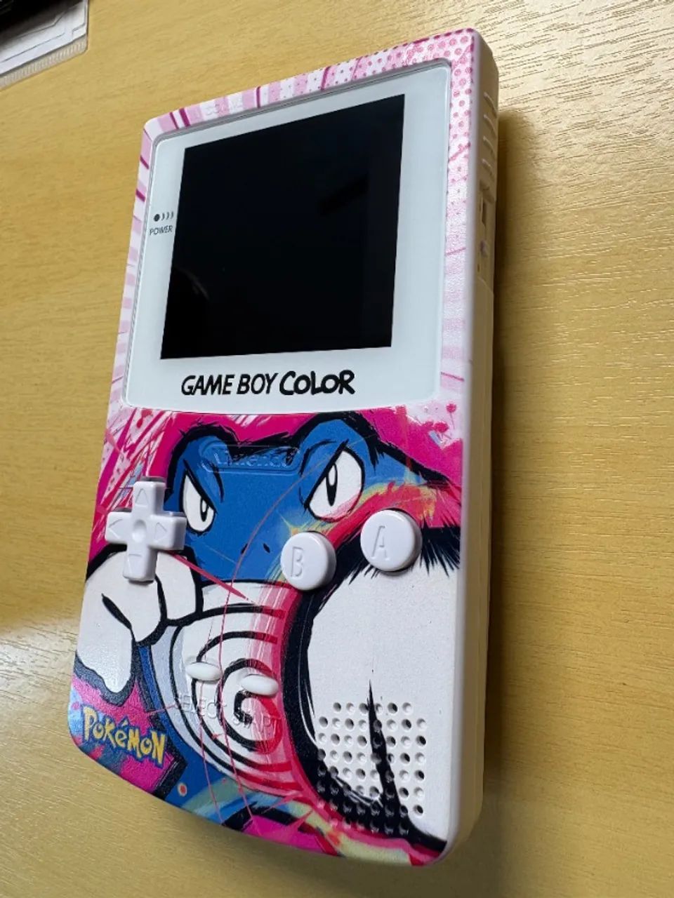 Uv Gameboy Color Game Boy Color GBC com Tela IPS e Carcaça UV Pokémon Poliwrath - Peças ...