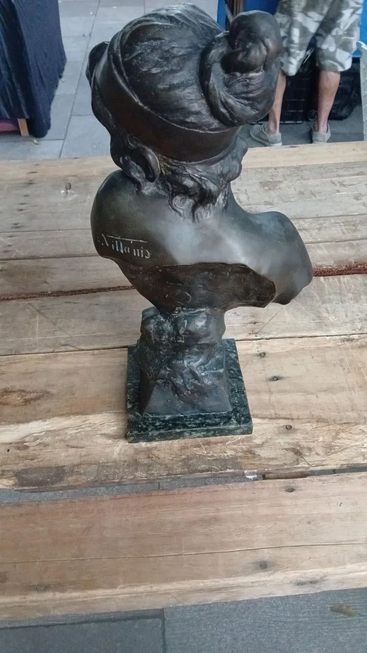 Maravilhosa escultura de bronze maciço Sapho - Foto 2