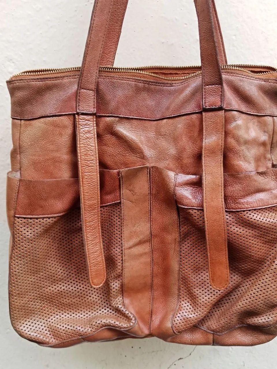 Bolsa de couro legítimo grande  - Foto 2