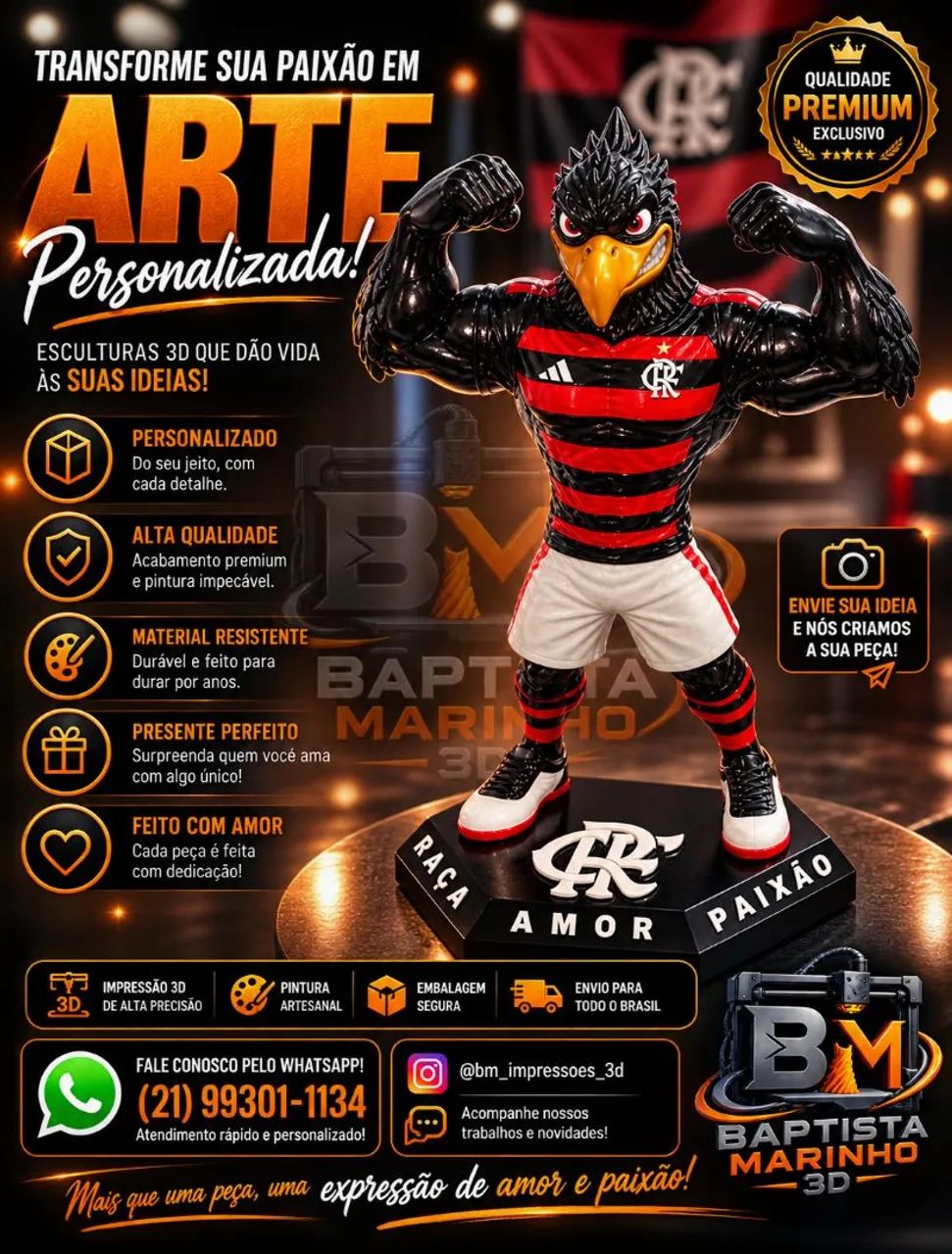 Escultura do mascote do flamengo  - Foto 5
