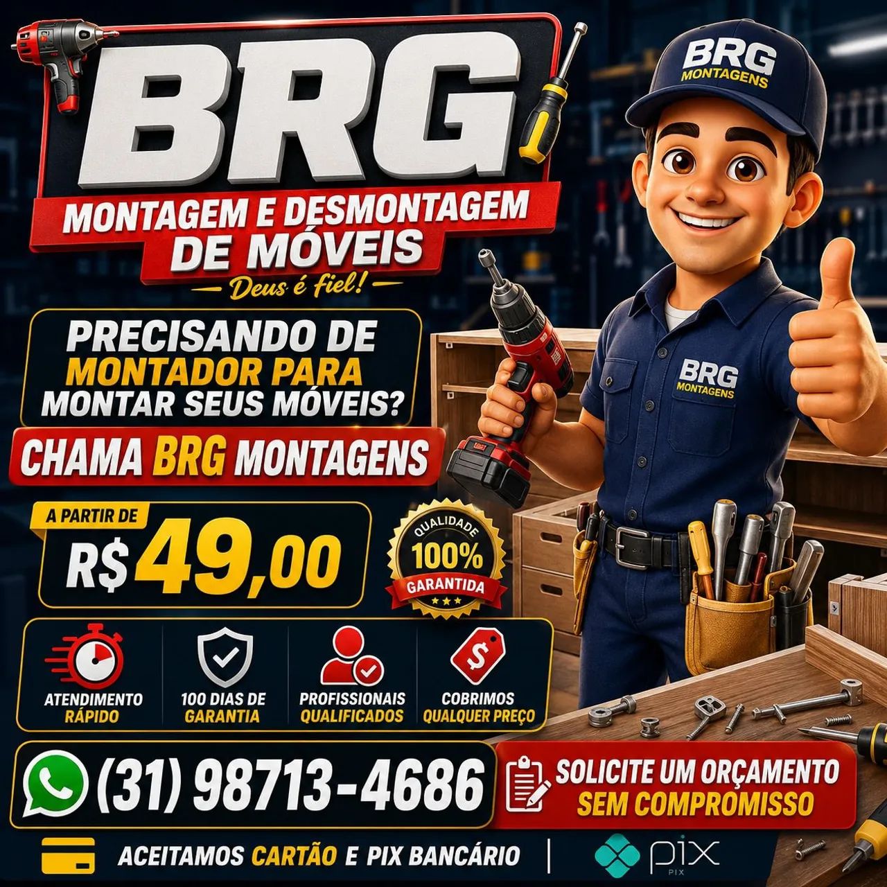 Montagem e desmontagem de móveis BH e região 