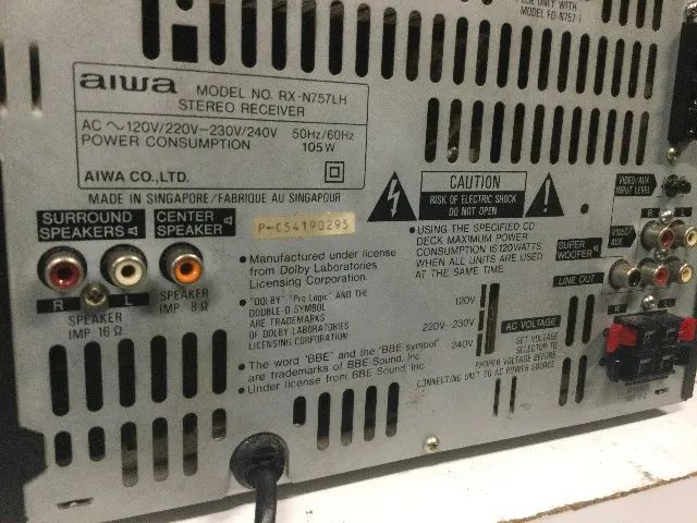 aparelho de som antigo aiwa com caixas - Foto 3