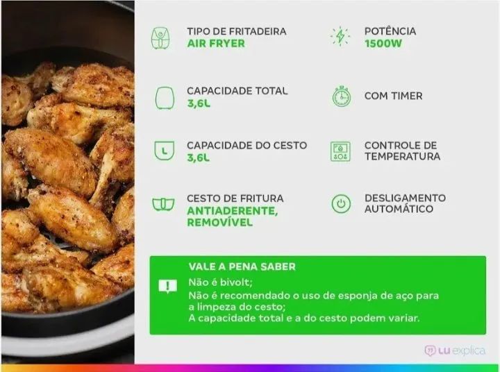 Air fryer 3,6 L - Foto 2