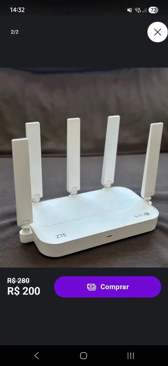 Roteador Wi-Fi 6 ZTE  - Foto 2