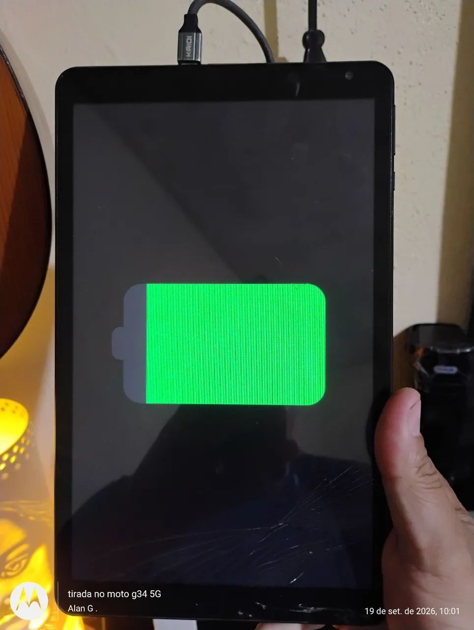Tablet M10 pro max 4g  ( tablet tela trincada mas funcionando)  - Foto 5