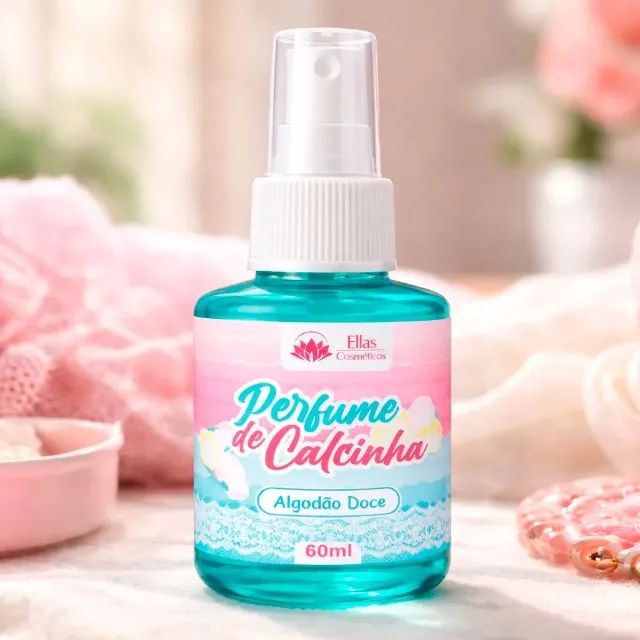Perfume De Calcinha Algodão Doce 60 ml Ellas Cosméticos 30 ml - CM00026 - Foto 6