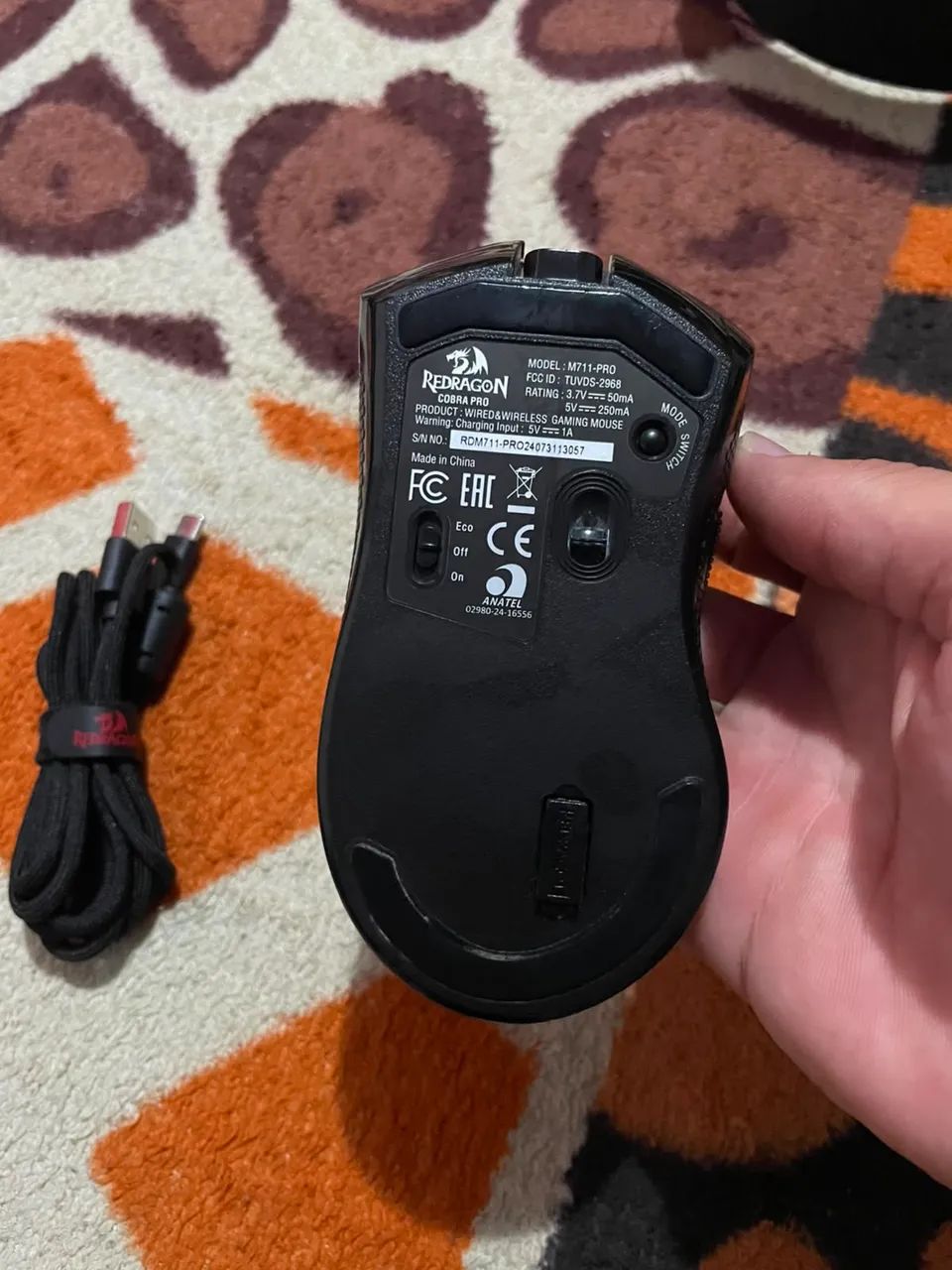 Mouse redragon cobra pro Bluetooth/fio/sem fio - Foto 3