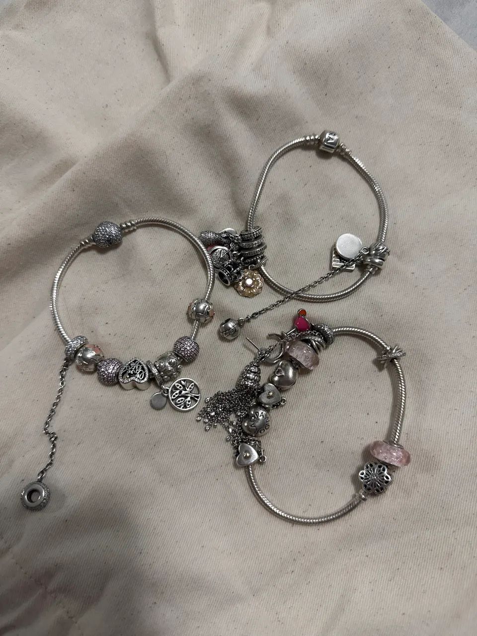 3 Pulseira Pandora originais 