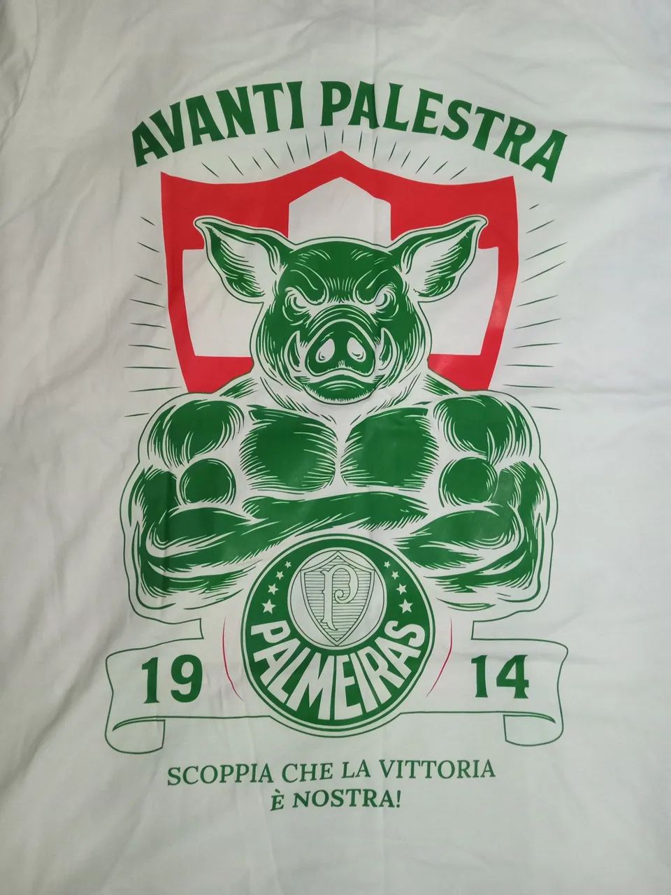 Camiseta de algodão do palmeiras
