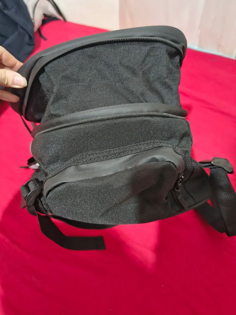 Bolsa mala para moto expansível com capa de chuva - Foto 4