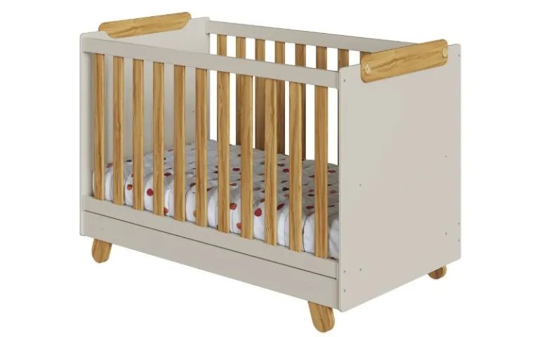 Berço Pingo Americano 4x1, 100% MDF - Peroba