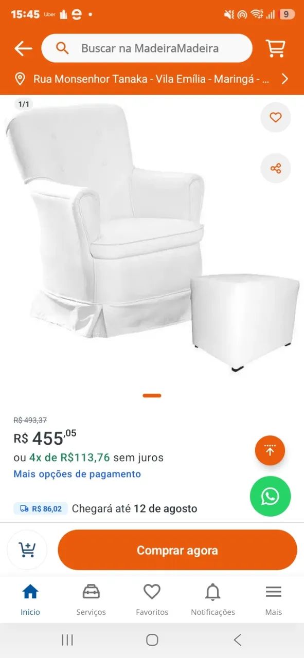 Cadeira de balanço amamentação  - Foto 2