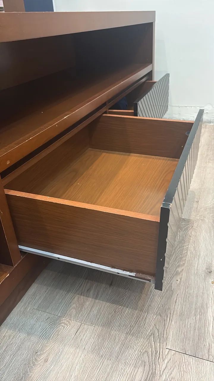 Painel para TV com rack baixo - MDP - Foto 3