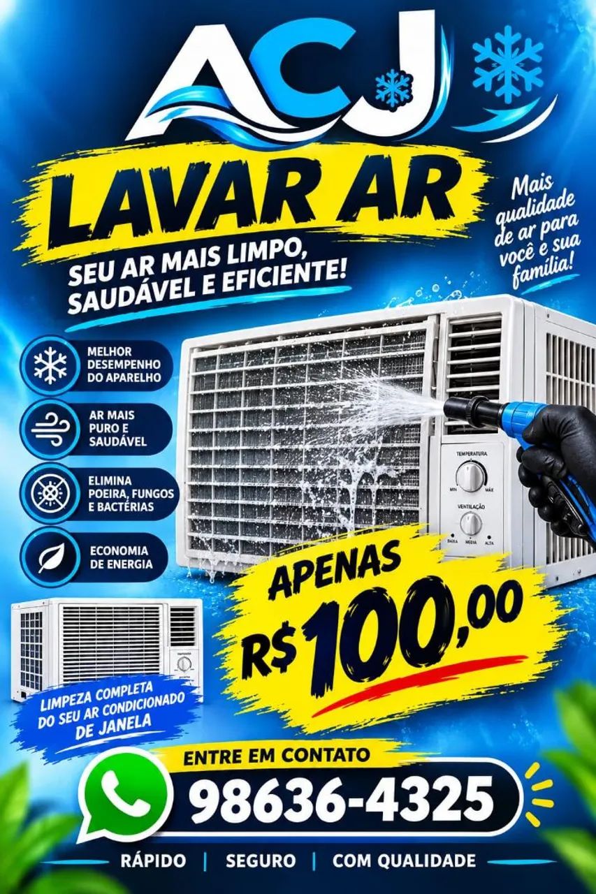 Limpeza  de ar condicionado de janela 