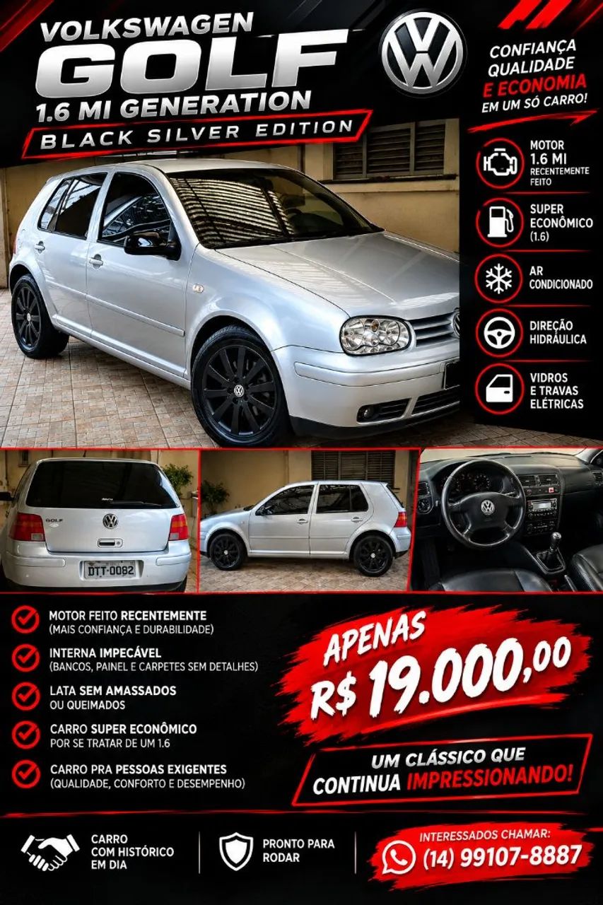 Volkswagen Golf 1.6 MI/ 1.6 MI Gener./black & Silver 2001