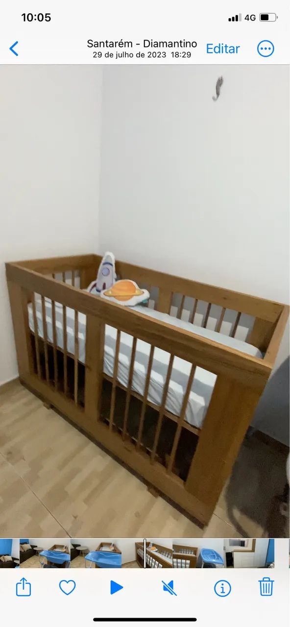 Berço infantil em Madeira  - Foto 4
