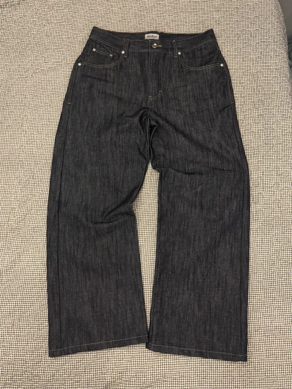 Calça Jeans Reta Wide Raw Denim Bossa Studios