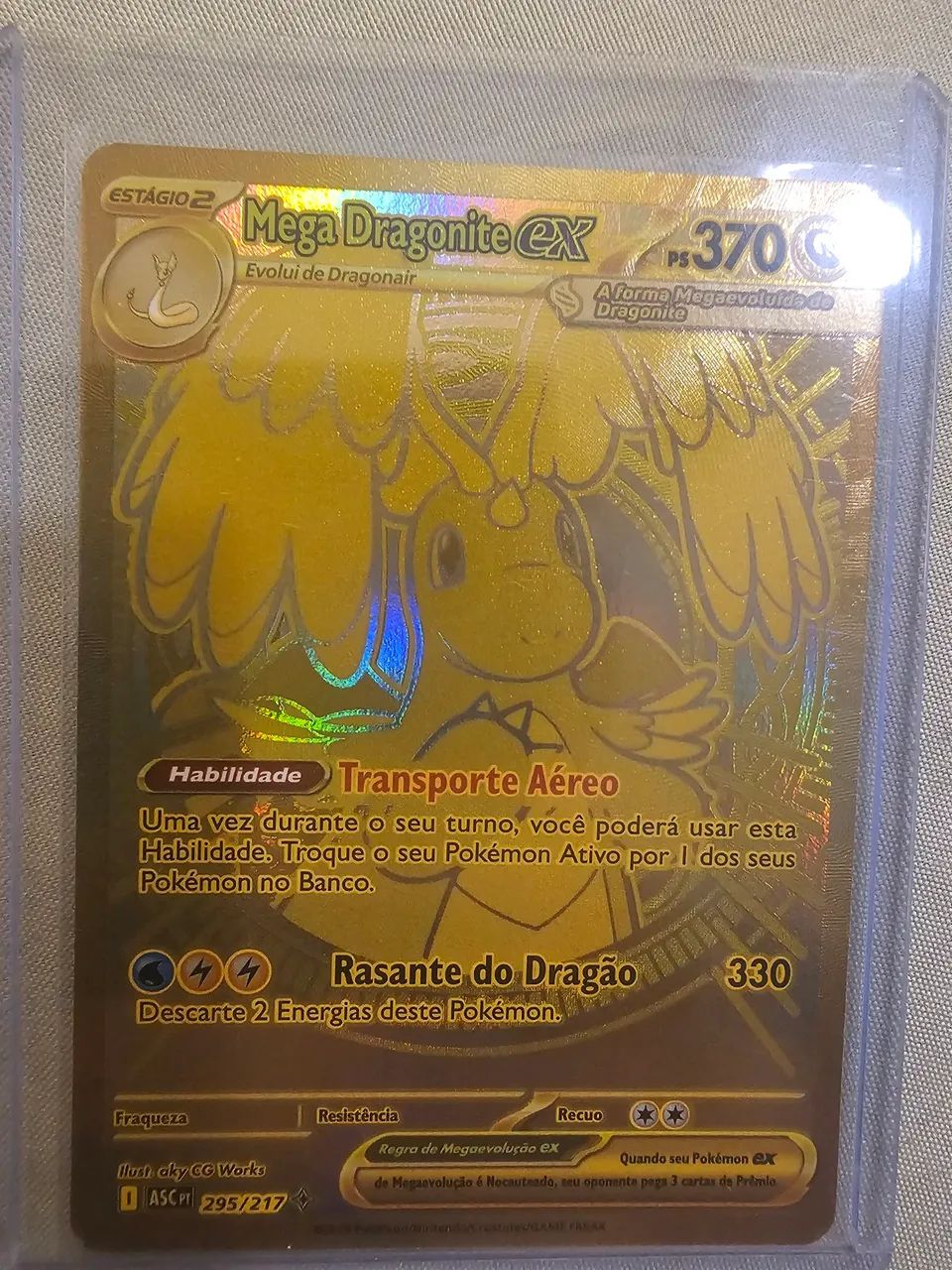 Mega Dragonite Dourada rara heróis excelsos 