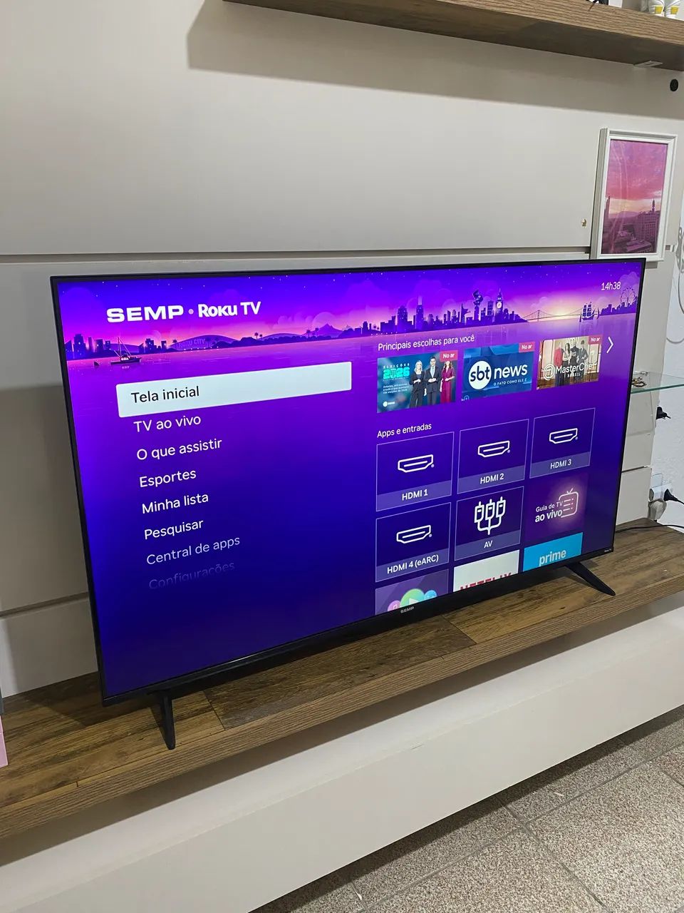 TV 50 polegadas semp roku 