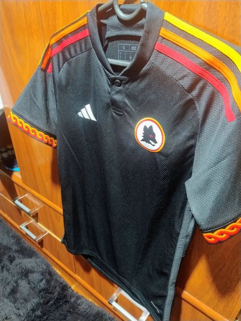 Camisa Roma Third 2023/24 - Preta - Foto 4