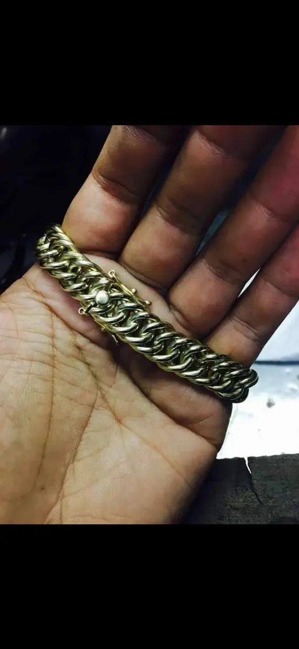 Pulseira Grumet elo duplo em Ouro 18k  - Foto 2