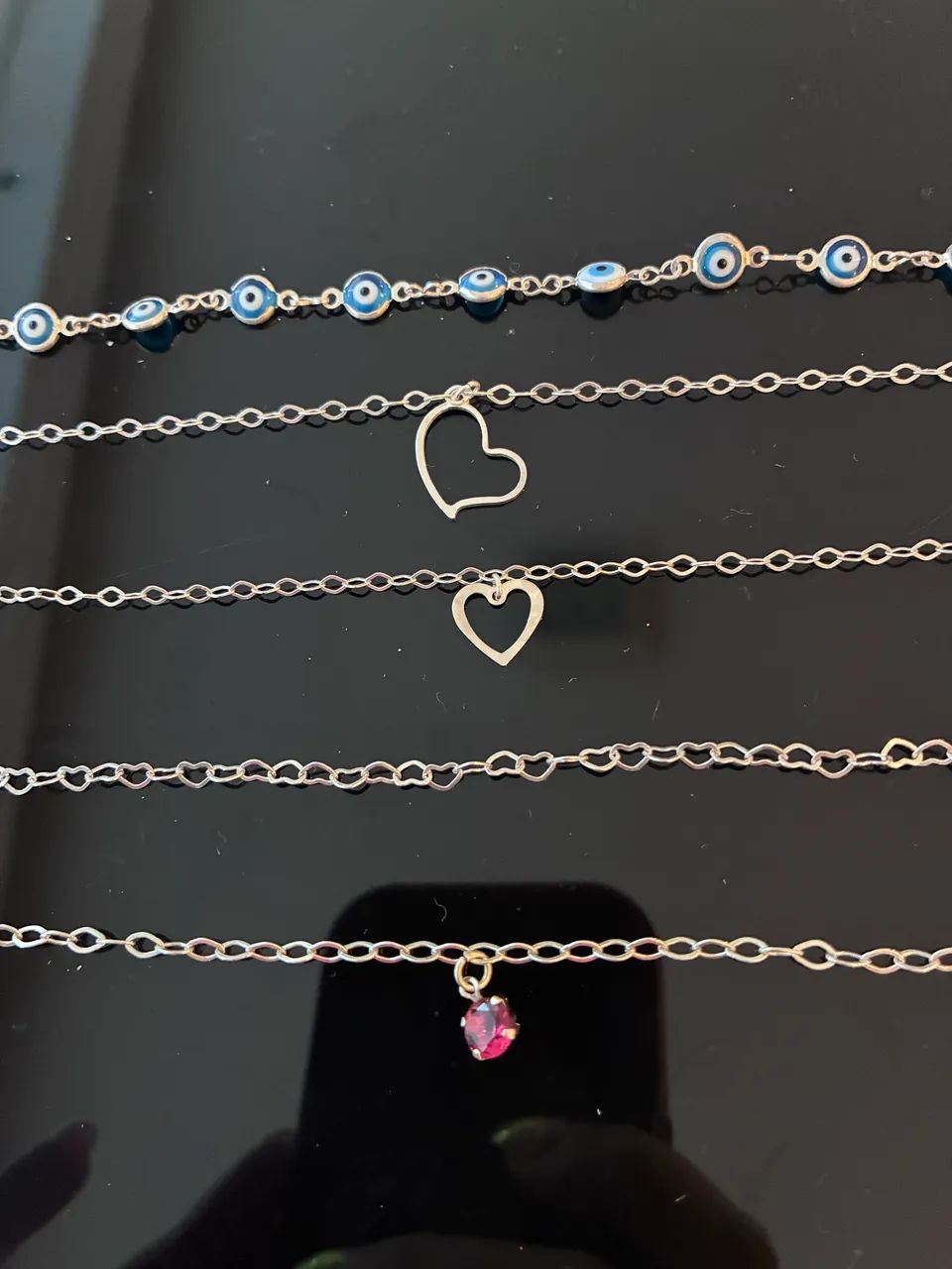 Kit 5 pulseiras prata925 - Foto 2