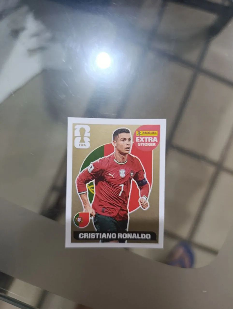 Figurinha Cristiano Ronaldo lengend de ouro 