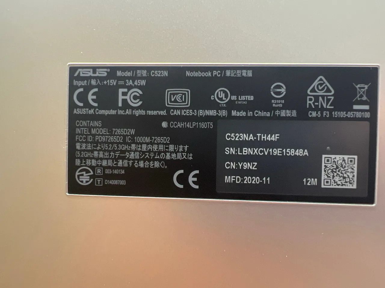 Notebook ASUS Chromebook C523NA  - Foto 3