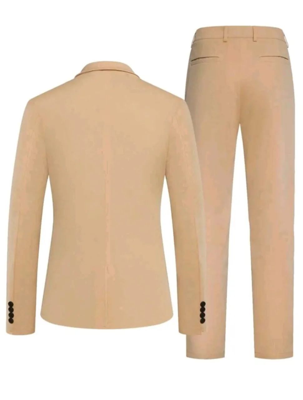 Blazer e Calça de Terno Botão Único Caqui - Foto 3