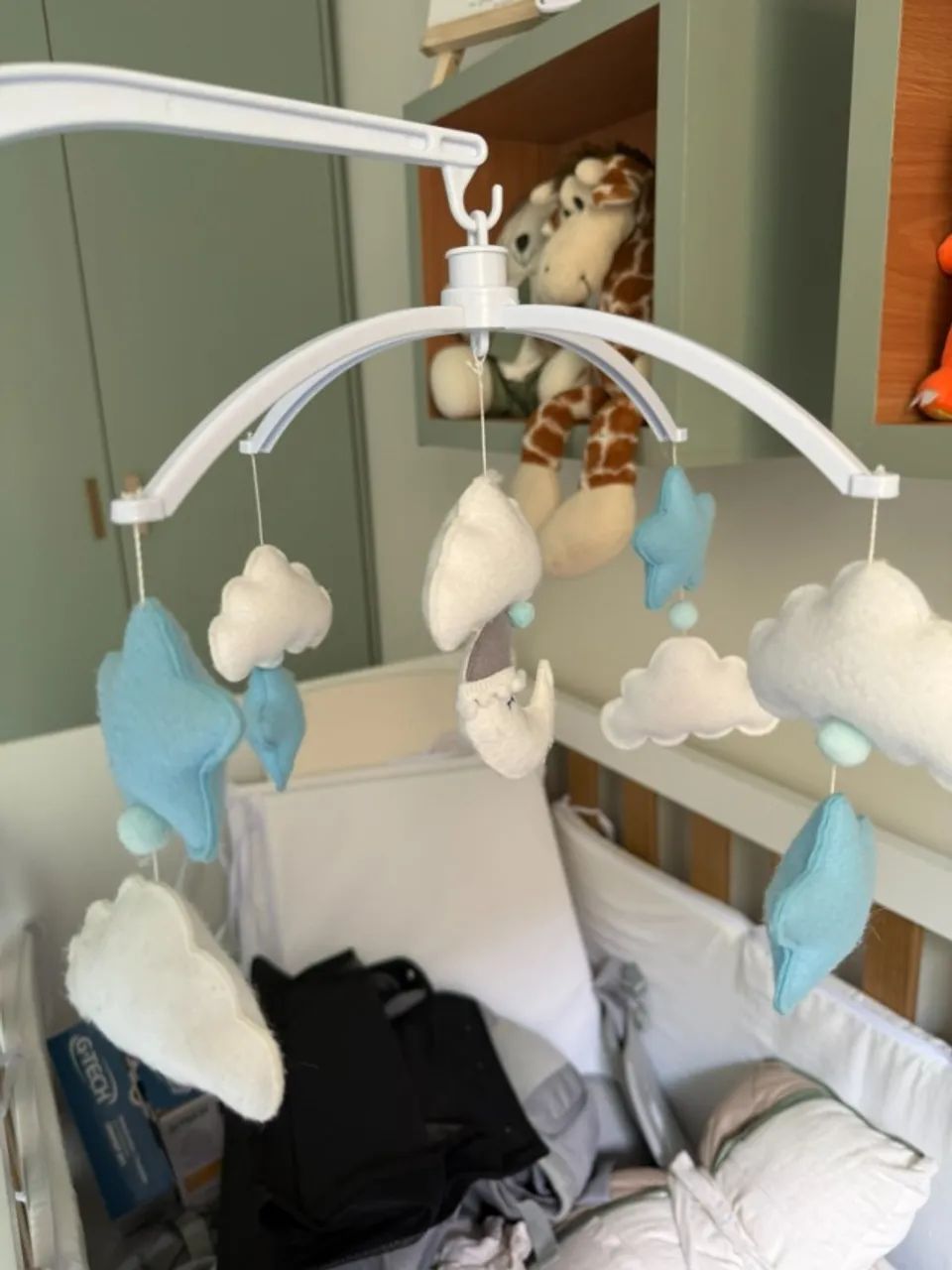 Mobile Giratório para berço Bebe Nuvem Azul - Foto 5