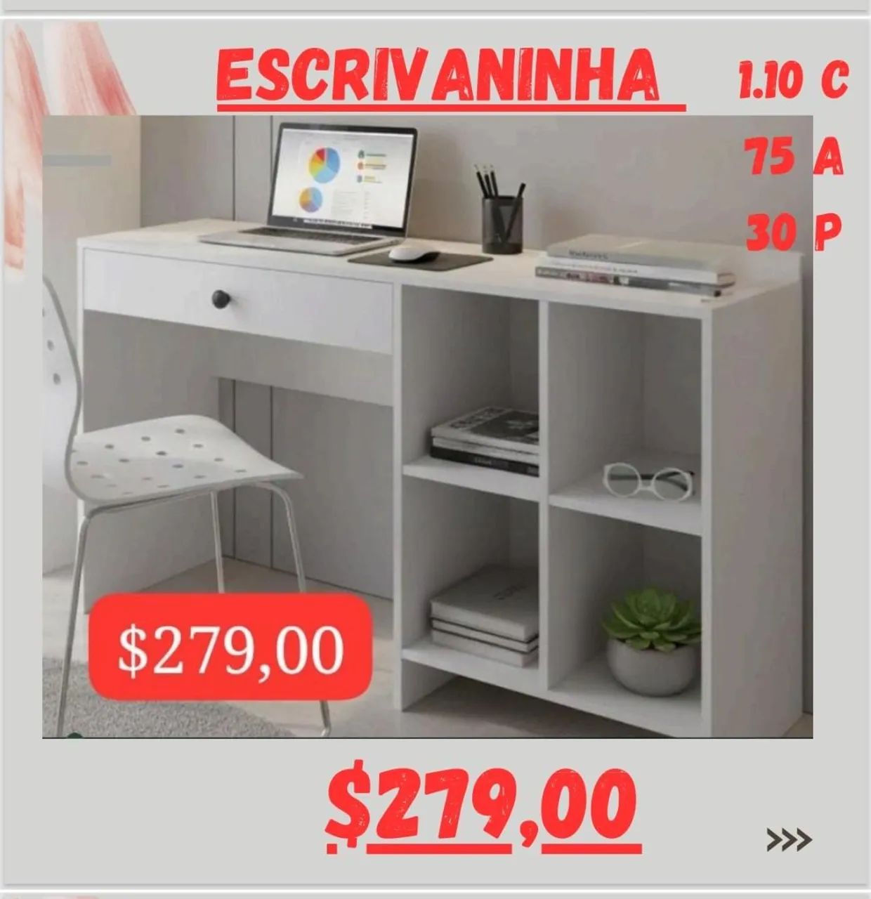 Escrivaninha mdf Novas  - Foto 5