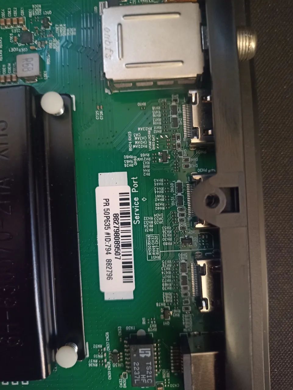 Placa principal e fonte Tv Semp Tcl 50P635. - Foto 6