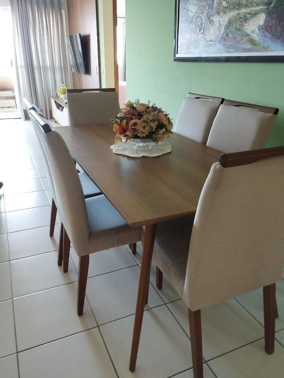 Mesa de jantar com seis cadeiras  - Foto 3