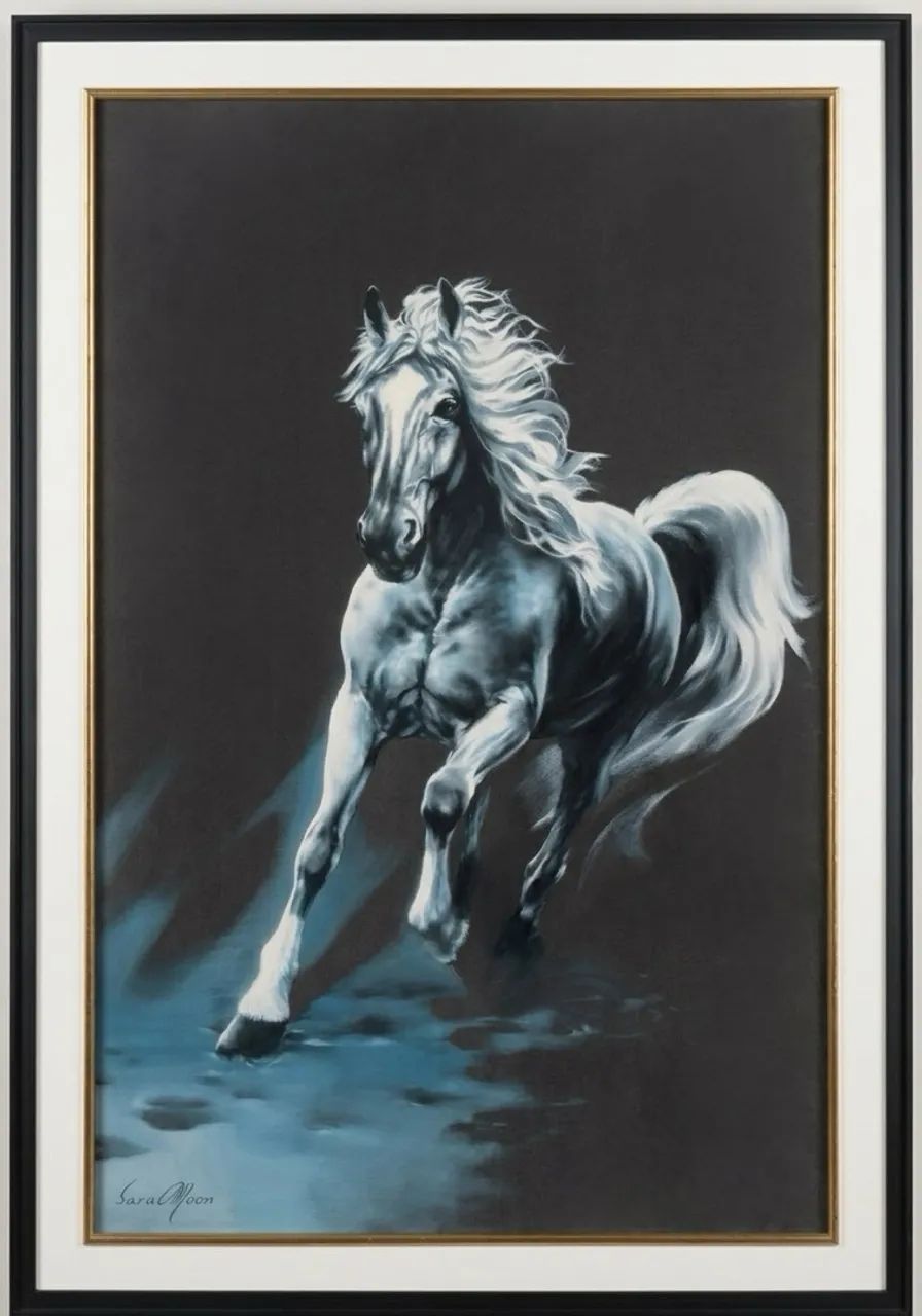Quadro Decoração Cavalo com Vidro