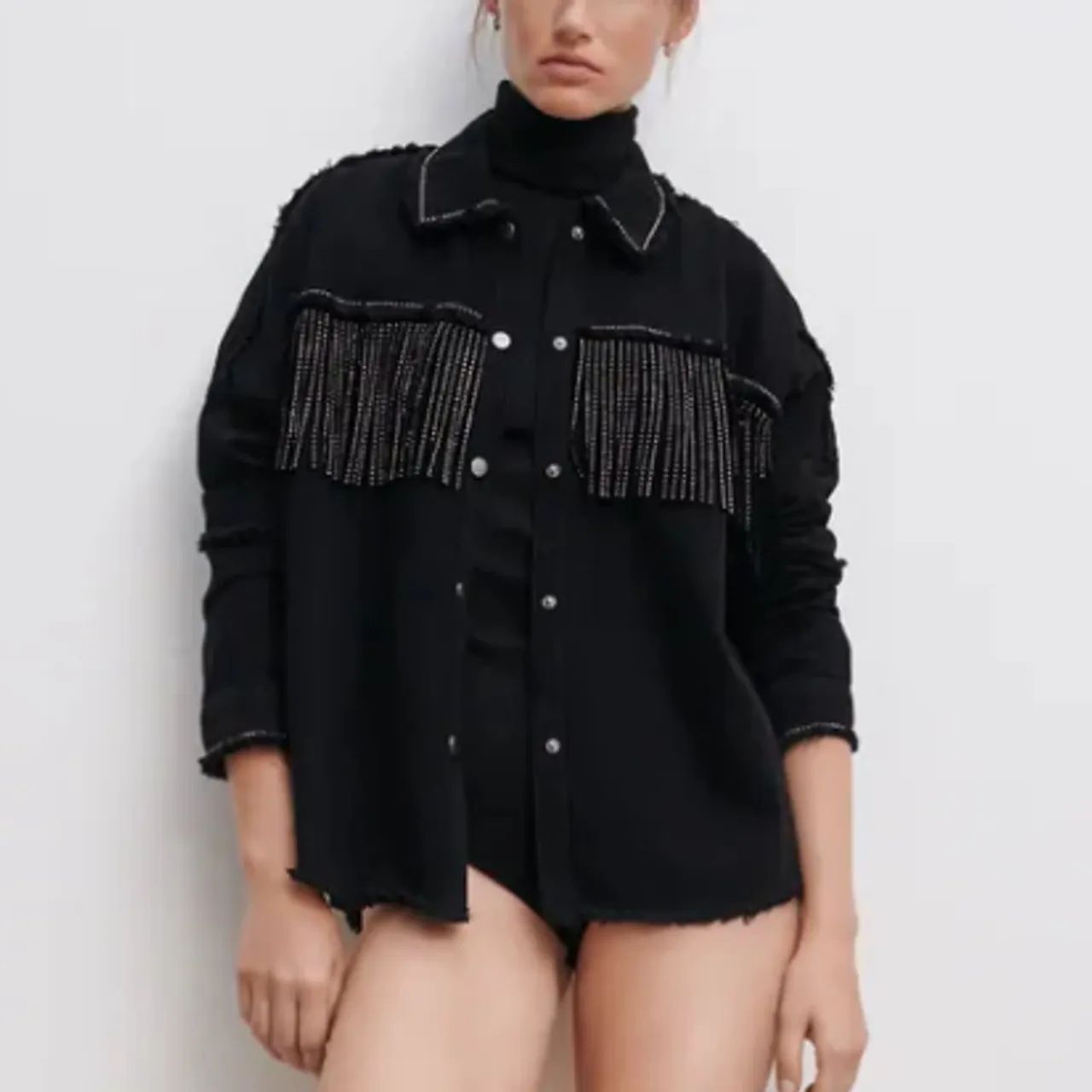Jaqueta de franjas Zara